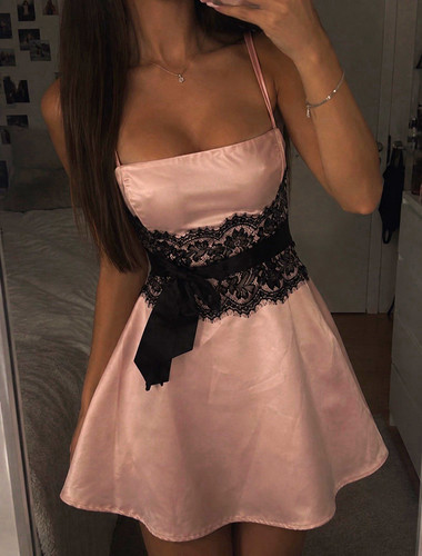 Amisu satin minikleid - amisu,