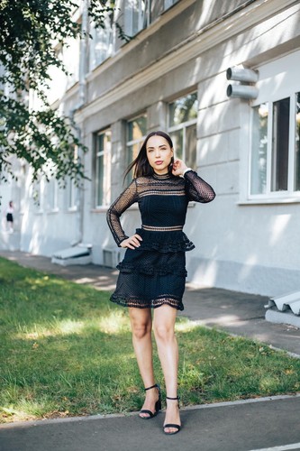 Damen minikleid schwarz spitze - damen,