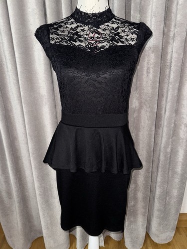 Elegantes schwarzes kleid - schwarzes, mit