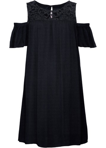 Cold shoulder kleid - mit, spitze
