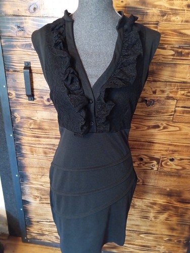 Damen kleid schwarz mit - damen,