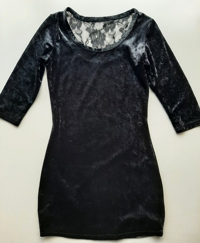 Samt mini kleid gothic - s, 36