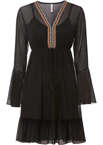 Neu mesh kleid mit - mit, dekorativem