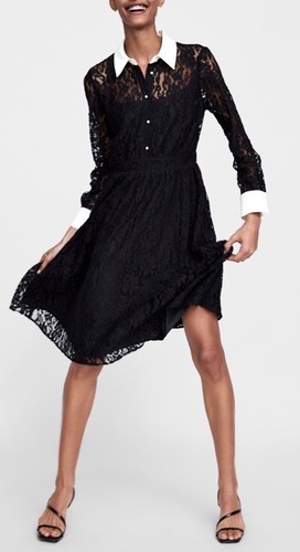 Zara spitzenkleid schwarz - zara,