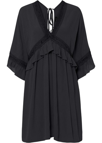 Kleid mit spitzeneinsatz - kleid,